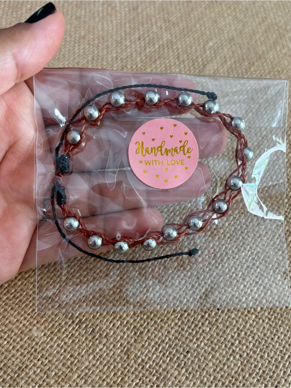 Handmade Brown Beaded Wrap Bracelet - Handmade With Love